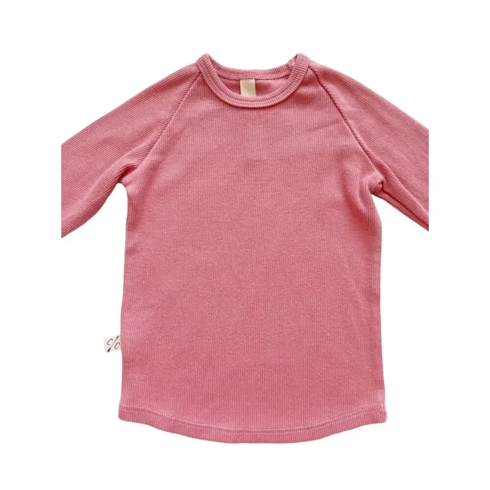Childhoods Rib Knit Top + Bottom Set In Crepe Size 12-18m